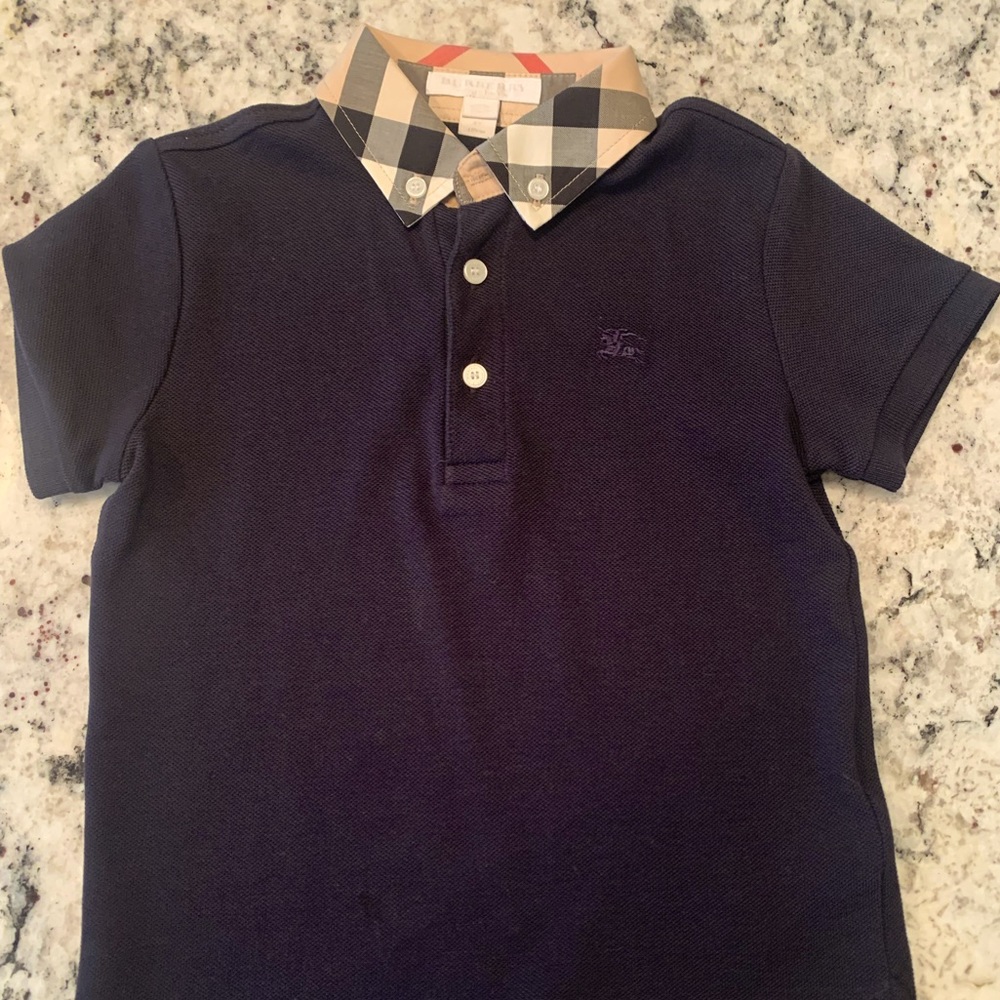 Burberry Navy Blue Polo